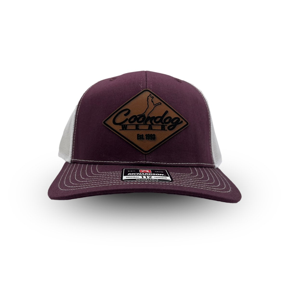 Leather Diamond Burgundy