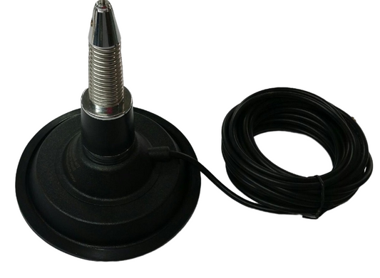 Long Range Super 6' Magnetic Mount with Spring Whip Antenna