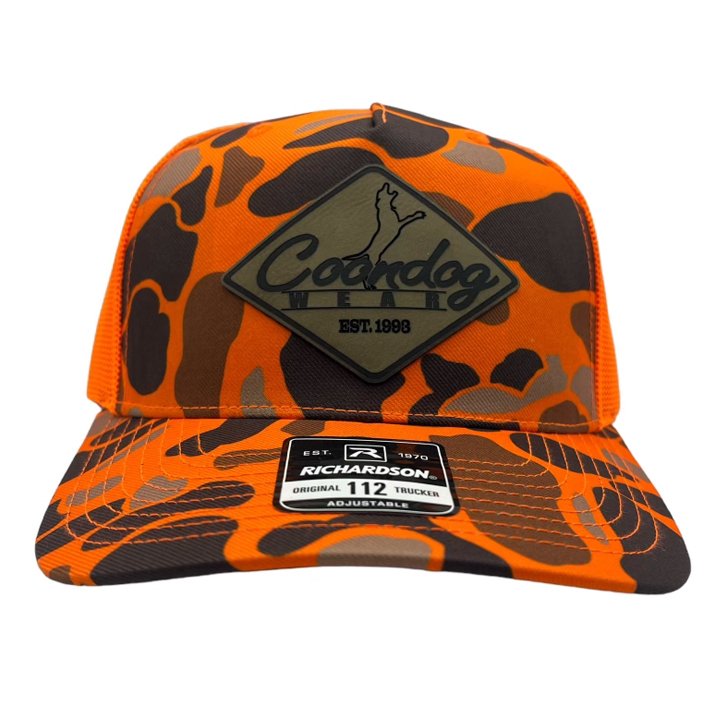 Vintage Hunter Orange Leather