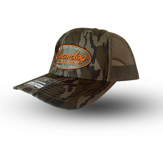 Original Neon Orange Logo – Camo Green Cap