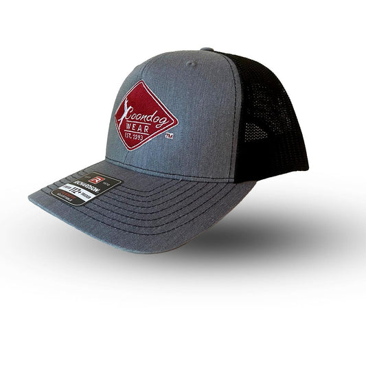Vintage Red Diamond – Charcoal Front & Black Back Cap
