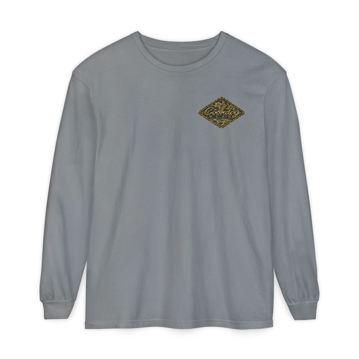 Coondog Vintage Duck Camo Diamond Hunting Long Sleeve Shirt