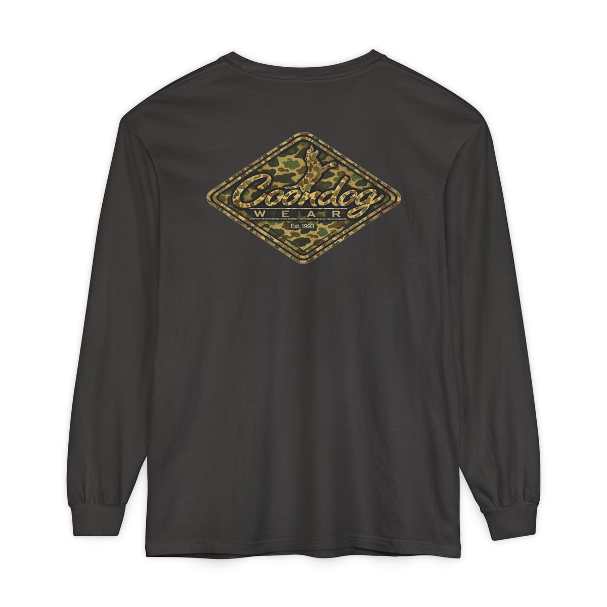 Coondog Vintage Duck Camo Diamond Hunting Long Sleeve Shirt