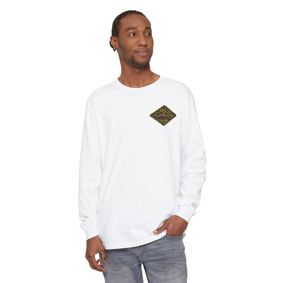 Coondog Vintage Duck Camo Diamond Hunting Long Sleeve Shirt