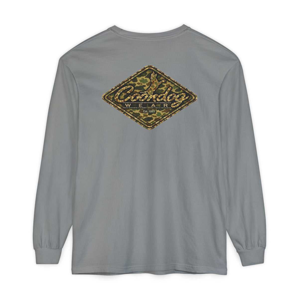 Coondog Vintage Duck Camo Diamond Hunting Long Sleeve Shirt