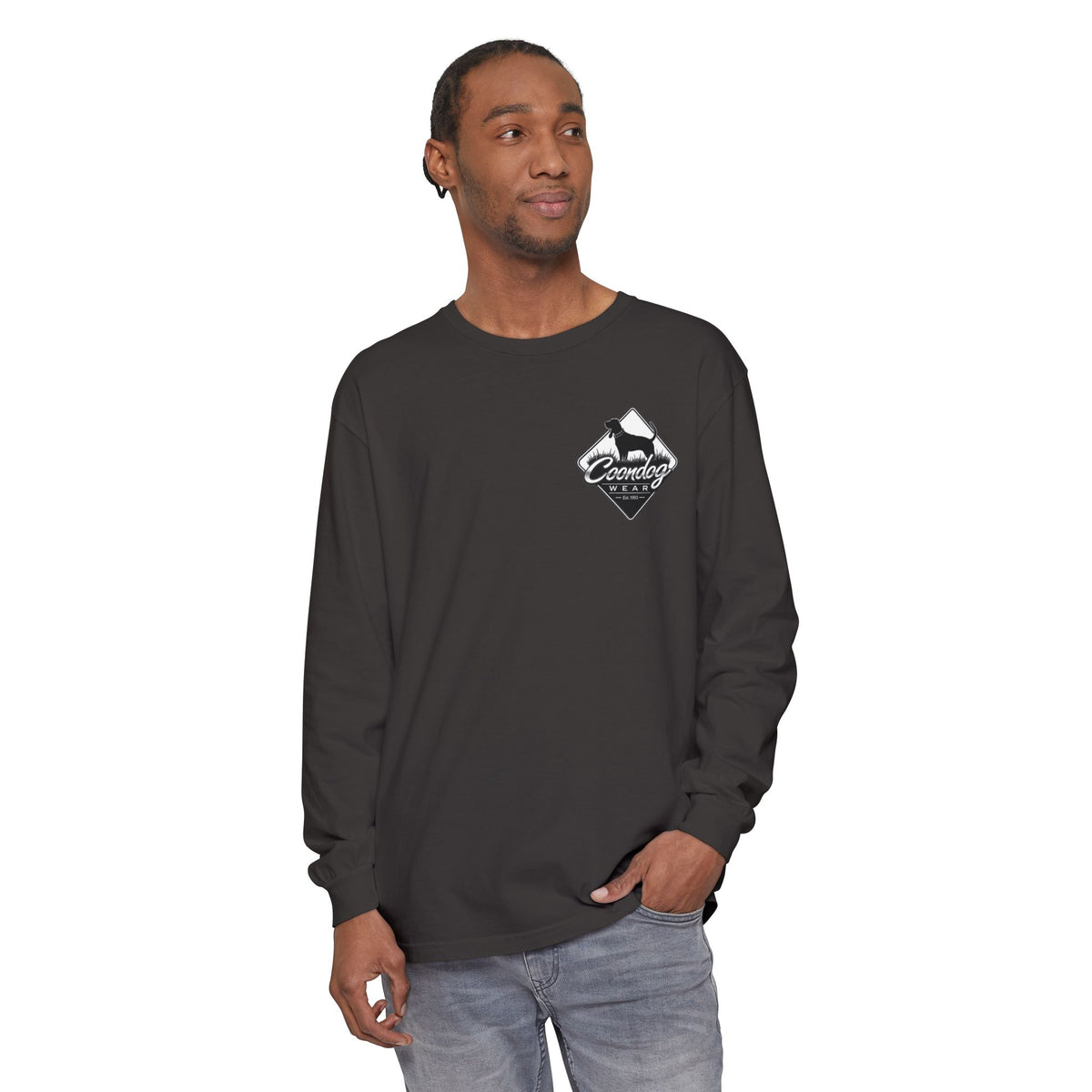 Coondog Classic White Diamond Hunting Long Sleeve Shirt