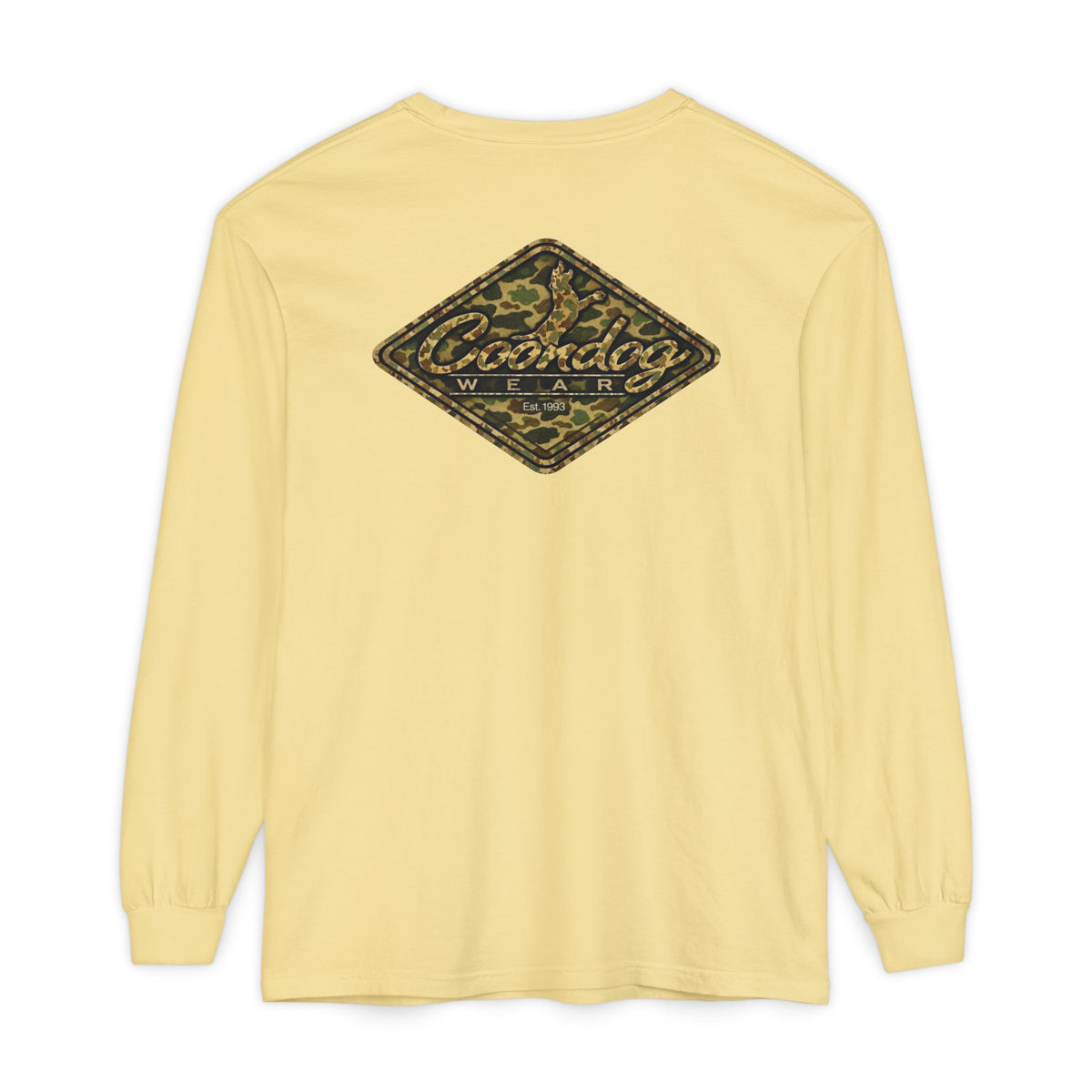 Coondog Vintage Duck Camo Diamond Hunting Long Sleeve Shirt