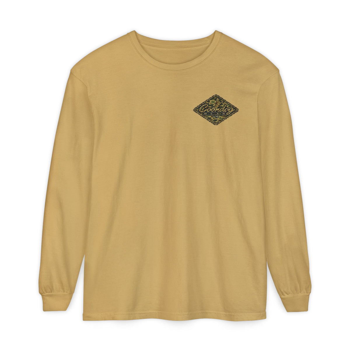 Coondog Vintage Duck Camo Diamond Hunting Long Sleeve Shirt