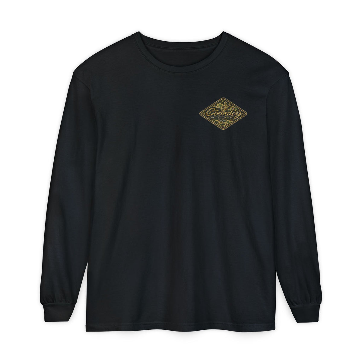 Coondog Vintage Duck Camo Diamond Hunting Long Sleeve Shirt