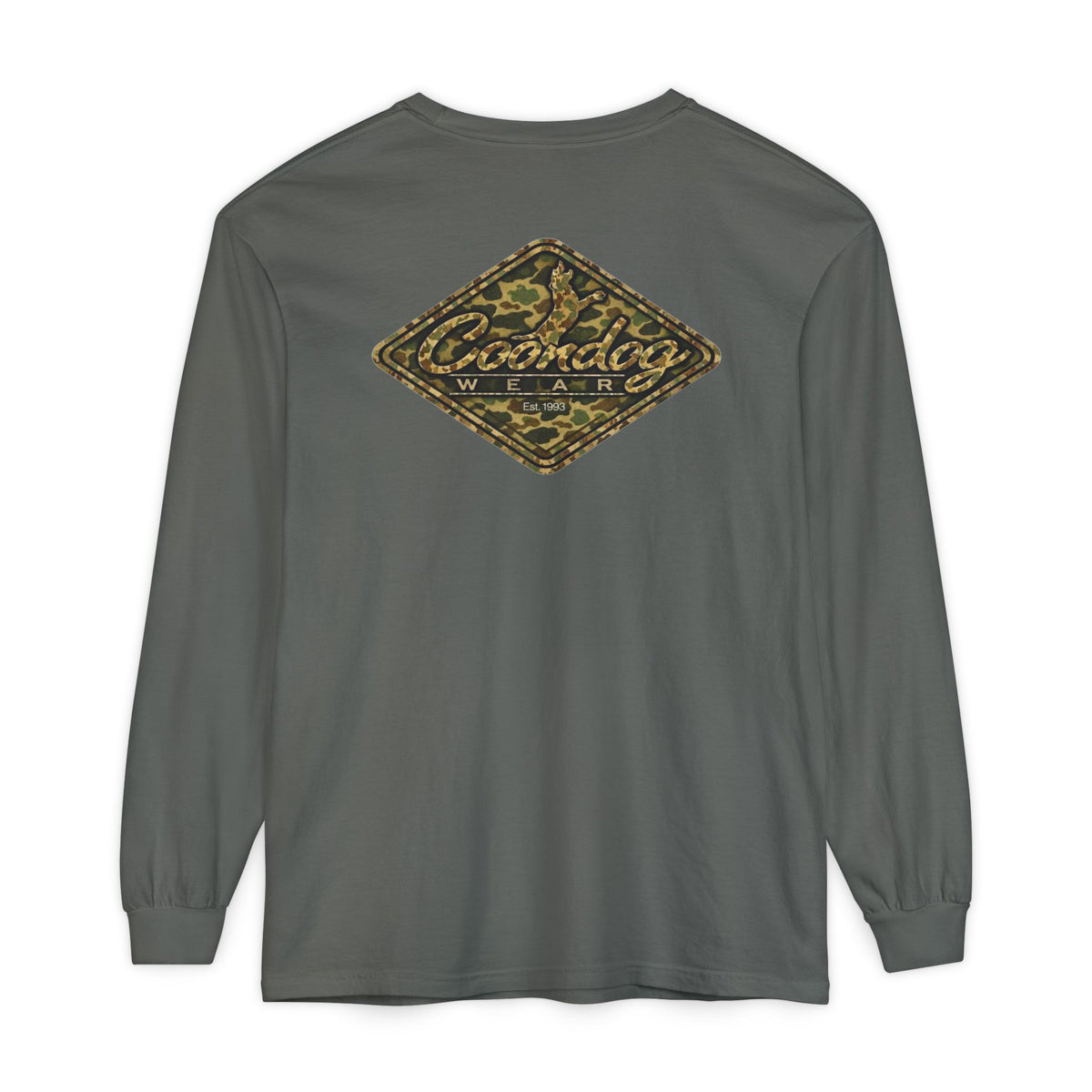 Coondog Vintage Duck Camo Diamond Hunting Long Sleeve Shirt