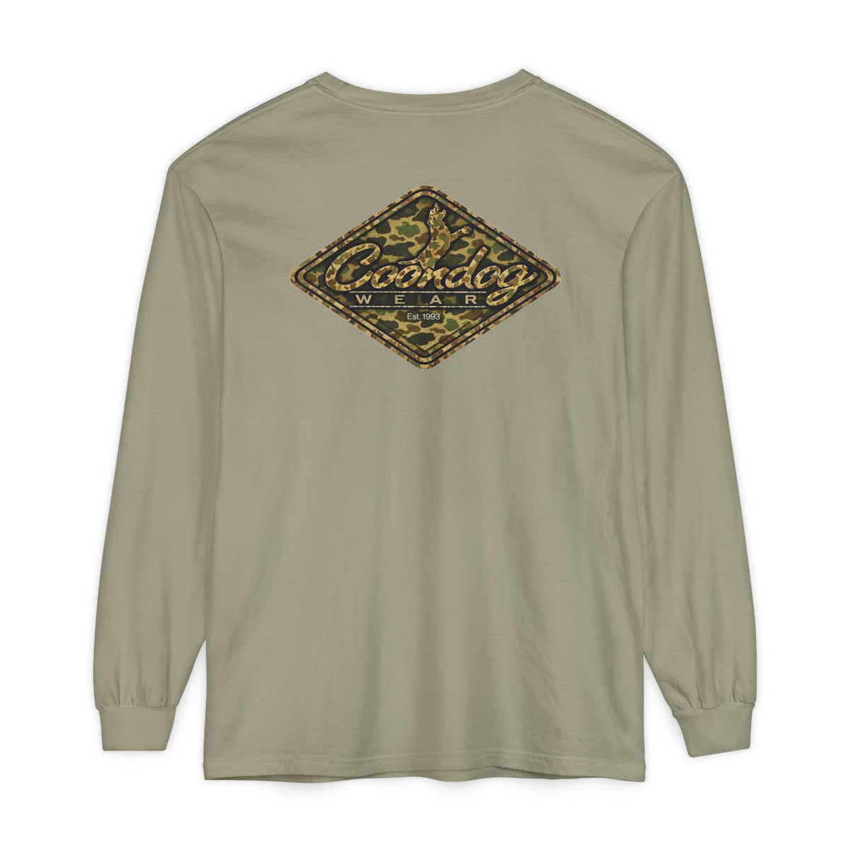 Coondog Vintage Duck Camo Diamond Hunting Long Sleeve Shirt