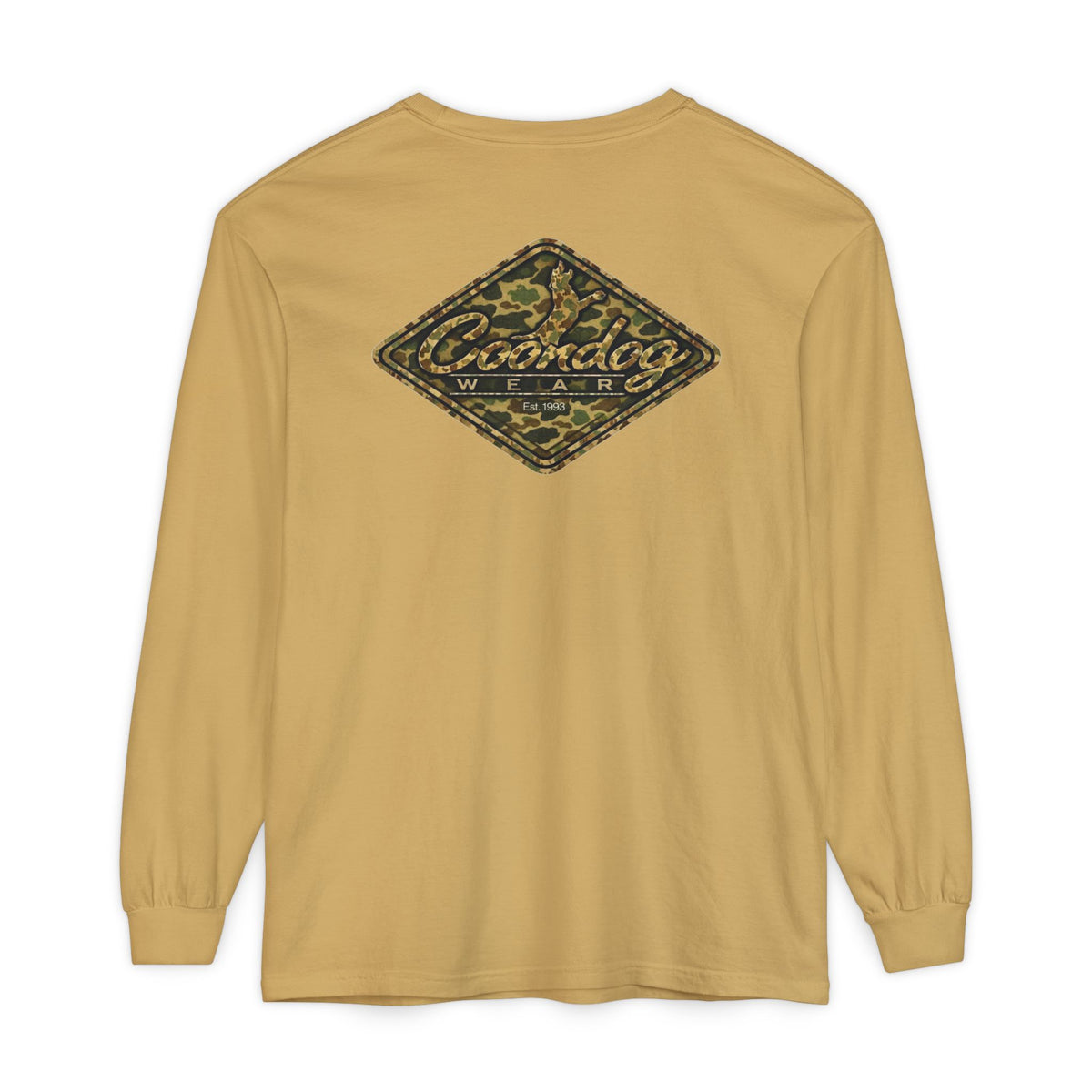 Coondog Vintage Duck Camo Diamond Hunting Long Sleeve Shirt