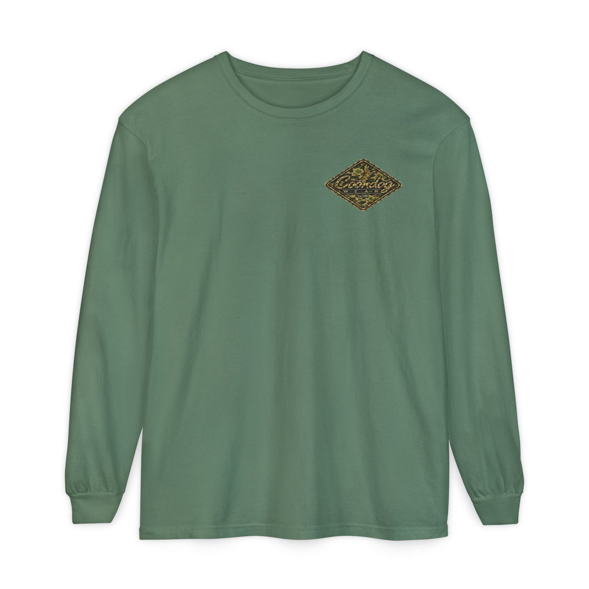 Coondog Vintage Duck Camo Diamond Hunting Long Sleeve Shirt