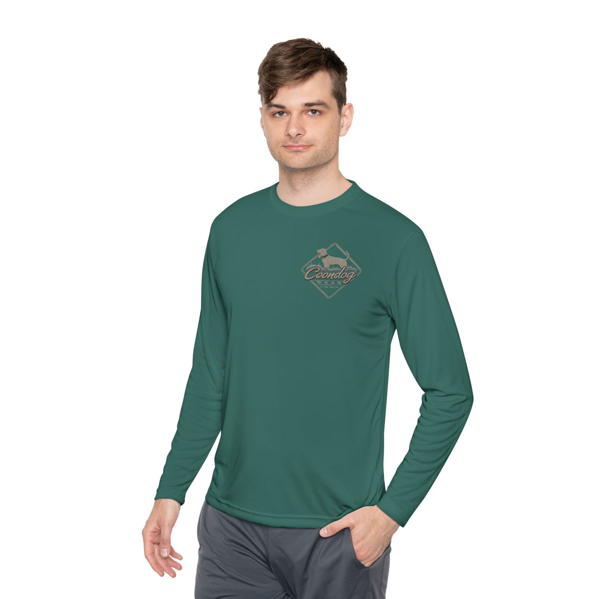 Coondog Stone Cold Concrete Diamond Performance Long Sleeve Shirt