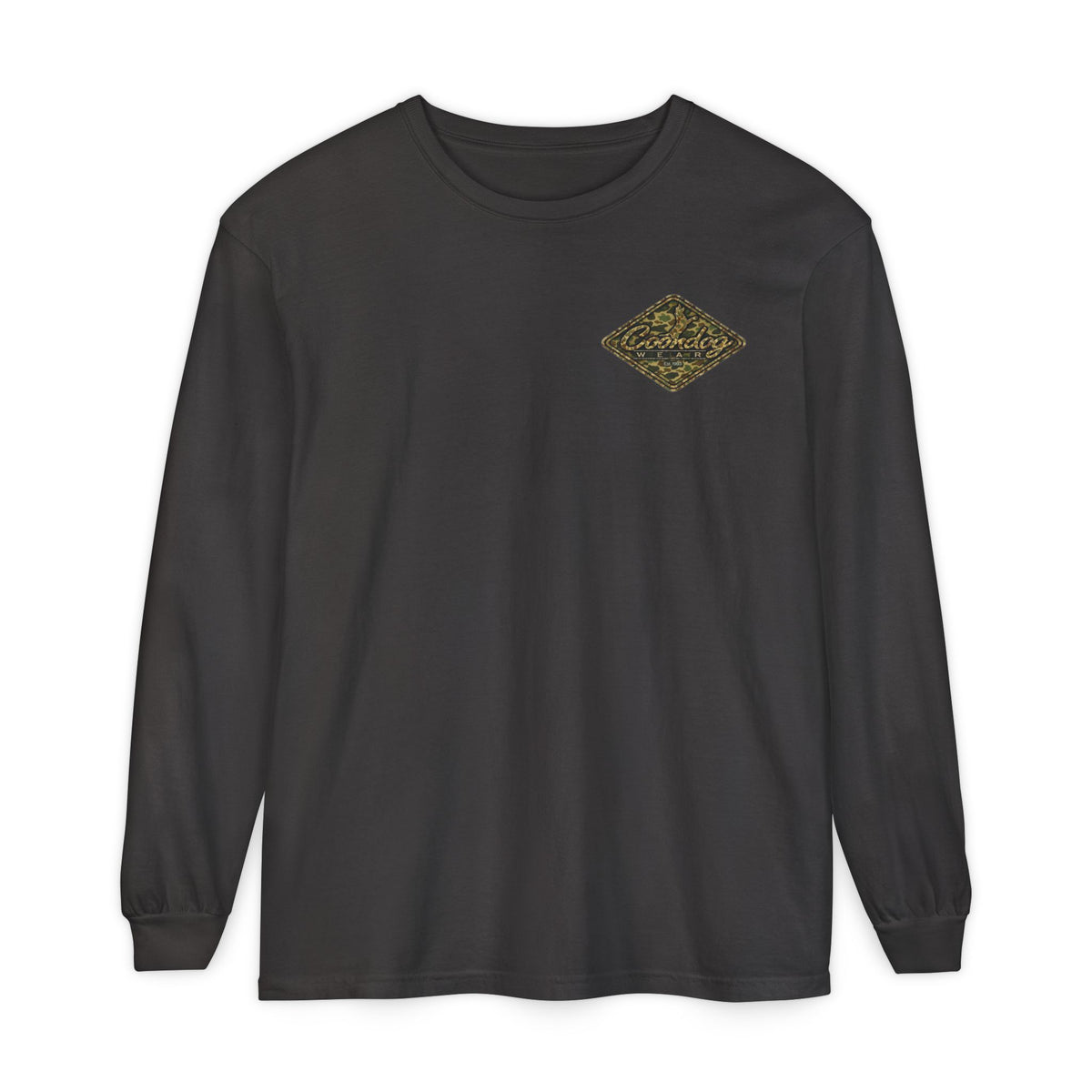 Coondog Vintage Duck Camo Diamond Hunting Long Sleeve Shirt