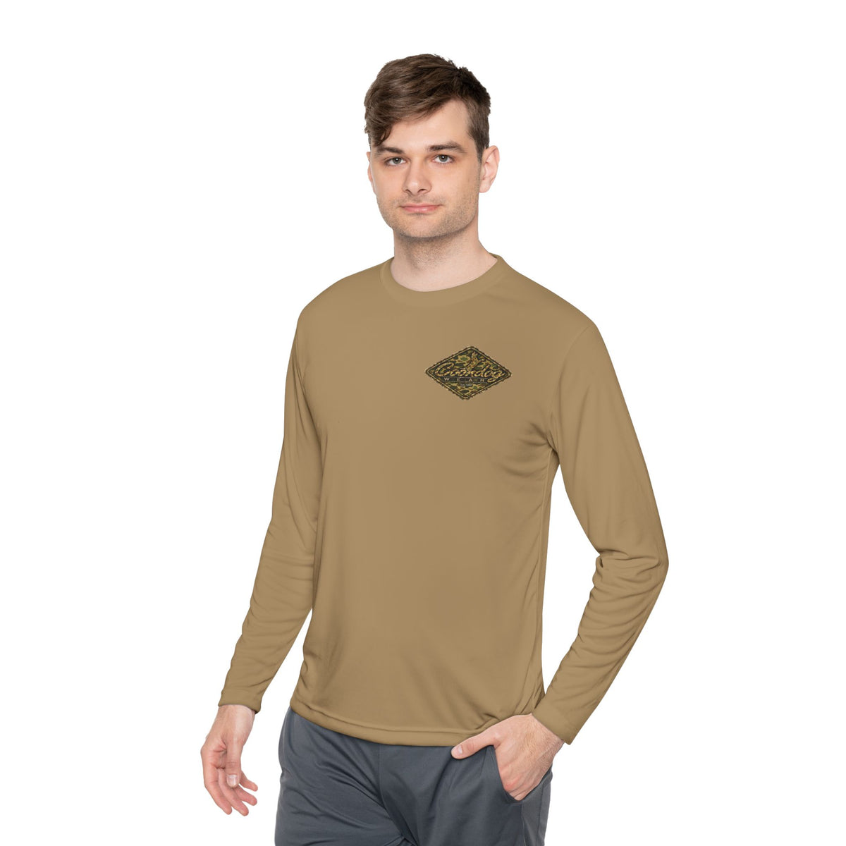 Coondog Vintage Duck Camo Diamond Performance Long Sleeve Shirt