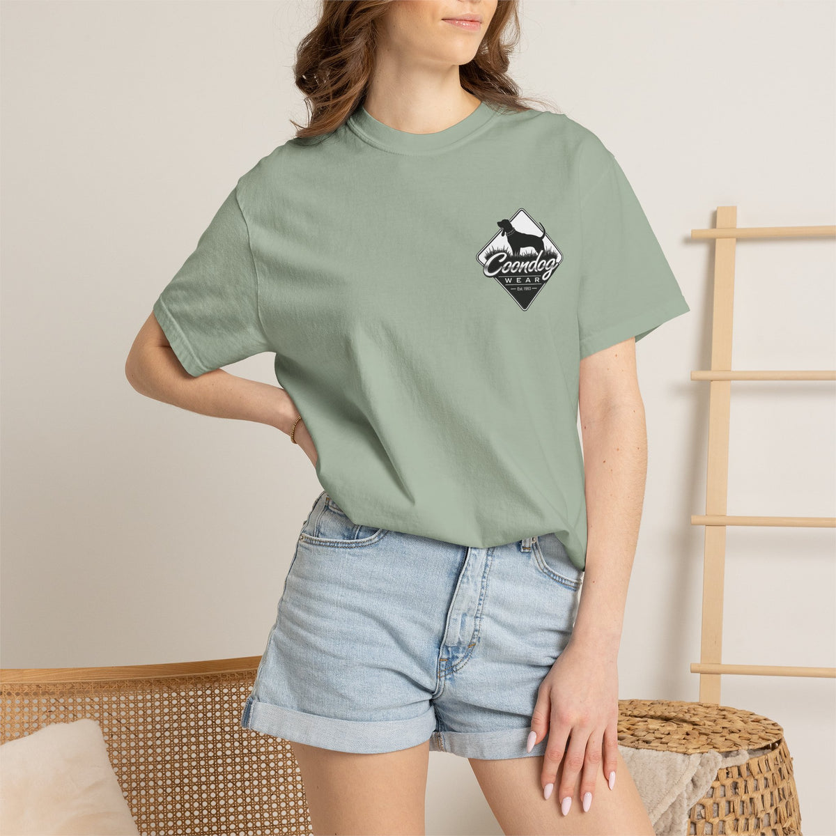 Coondog Classic White Diamond Hunting T-Shirt