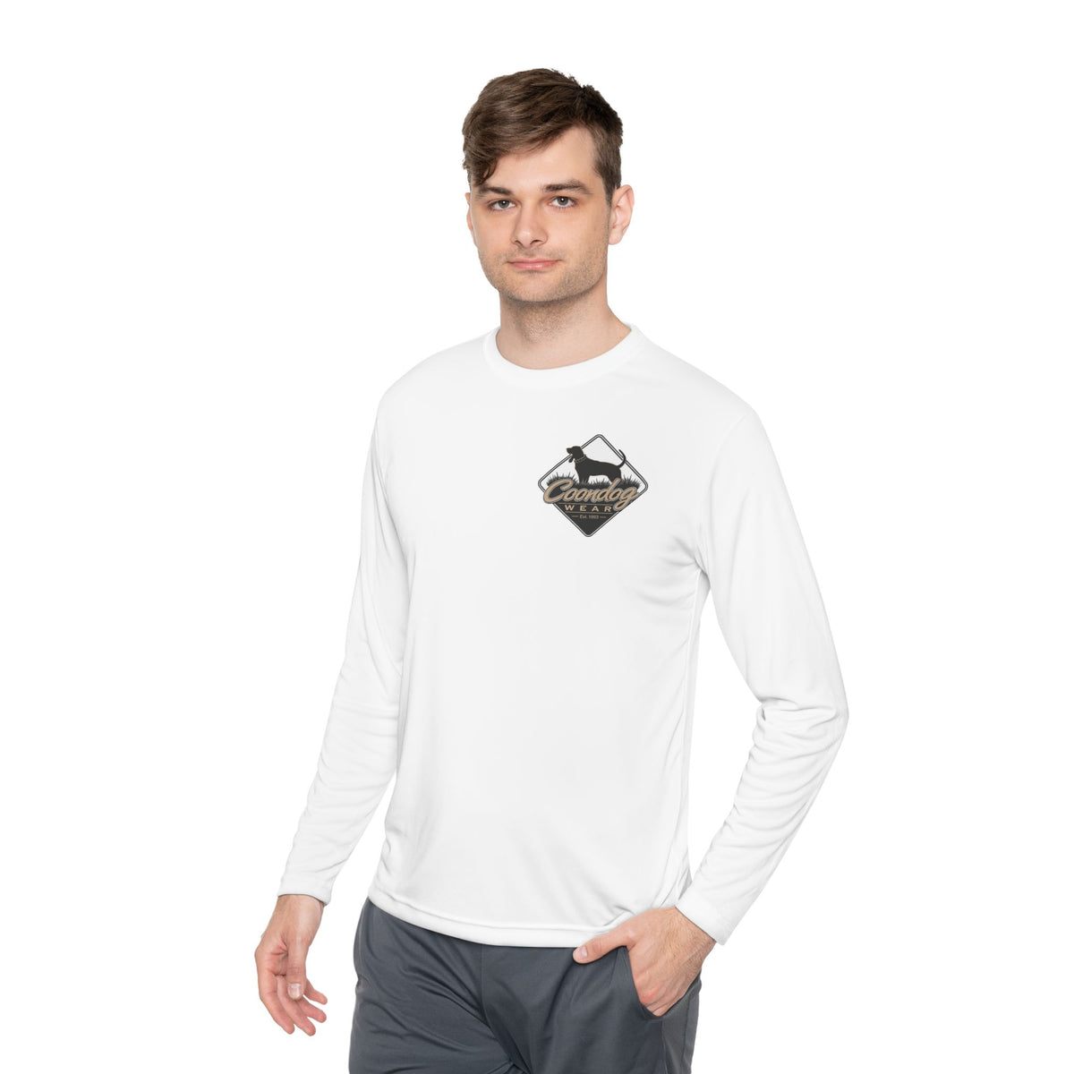Coondog Classic Tan Diamond Performance Long Sleeve Shirt