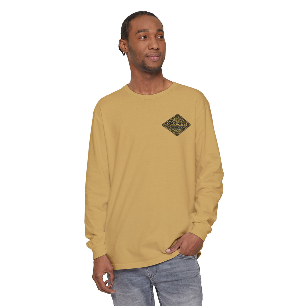 Coondog Vintage Duck Camo Diamond Hunting Long Sleeve Shirt