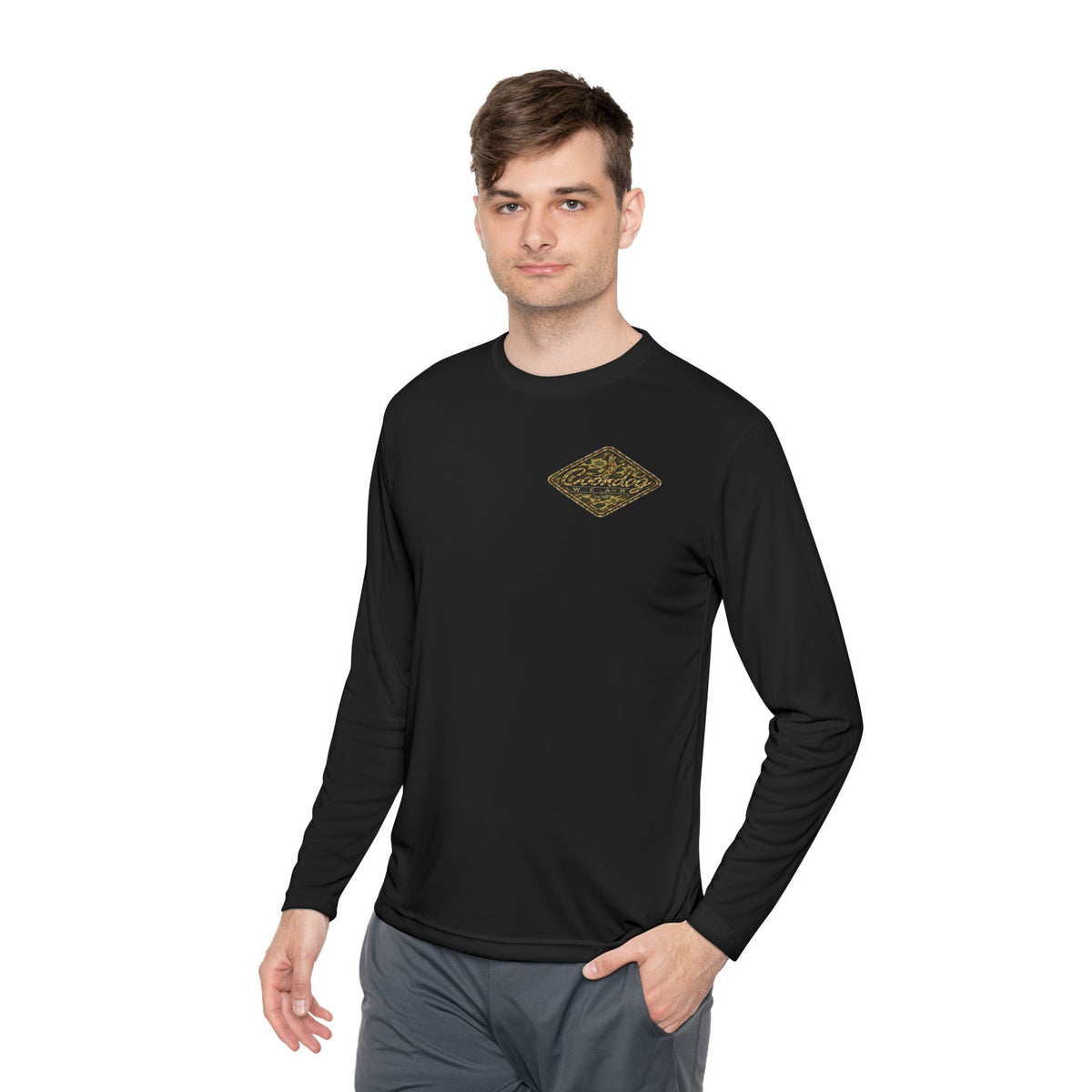 Coondog Vintage Duck Camo Diamond Performance Long Sleeve Shirt