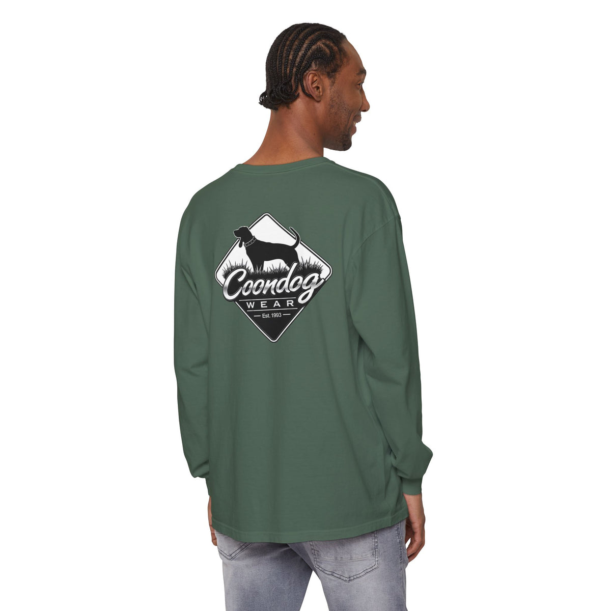 Coondog Classic White Diamond Hunting Long Sleeve Shirt