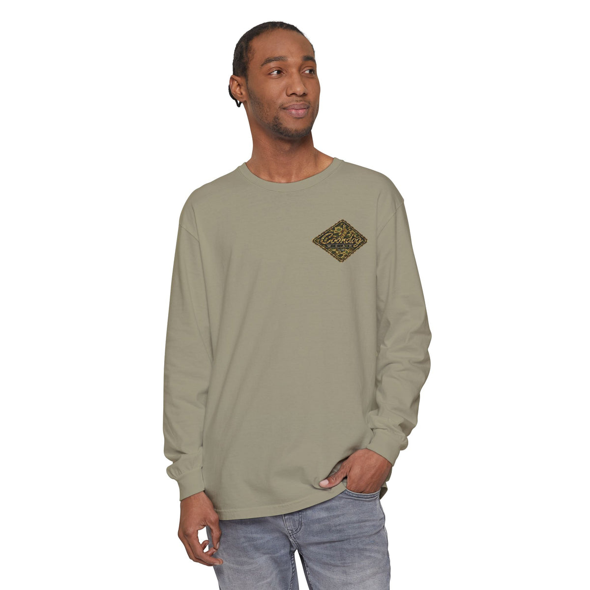 Coondog Vintage Duck Camo Diamond Hunting Long Sleeve Shirt