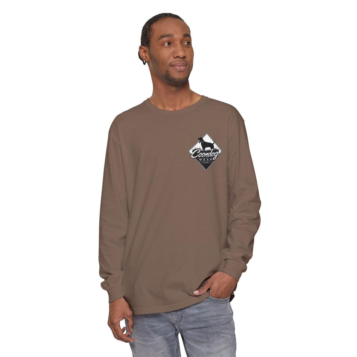Coondog Classic White Diamond Hunting Long Sleeve Shirt