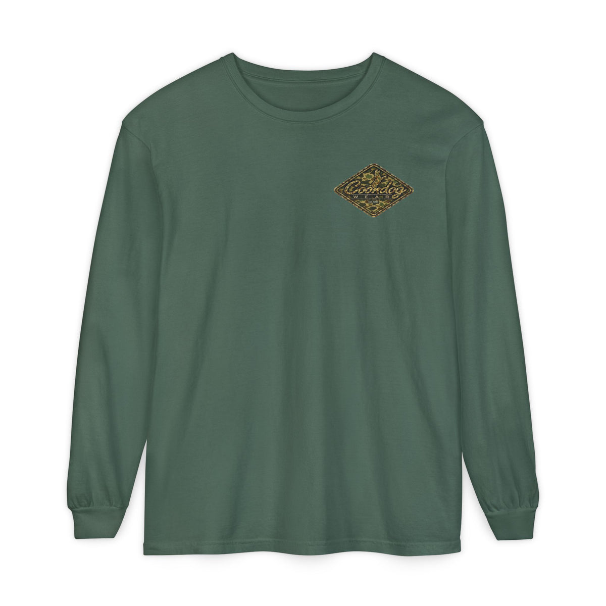 Coondog Vintage Duck Camo Diamond Hunting Long Sleeve Shirt