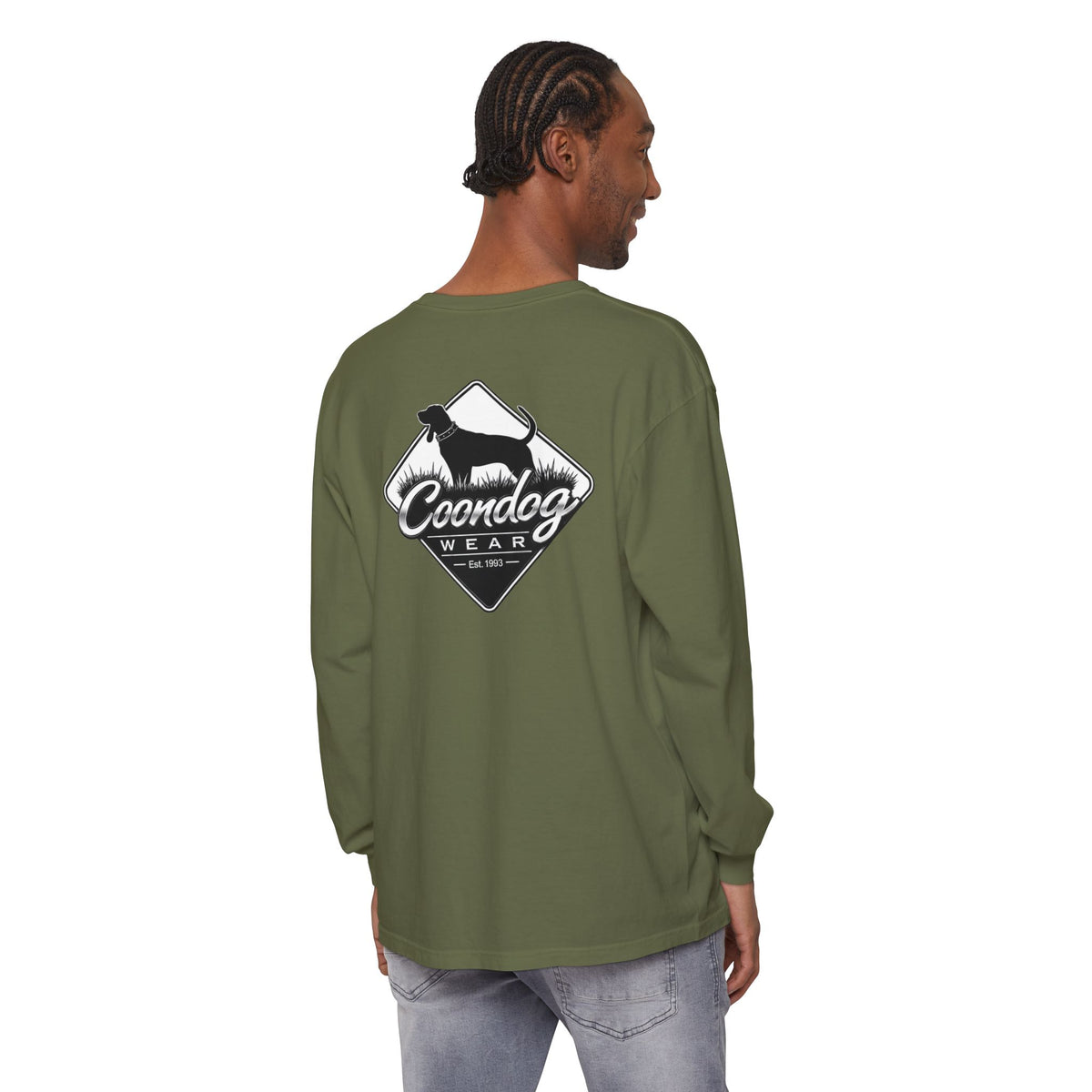 Coondog Classic White Diamond Hunting Long Sleeve Shirt
