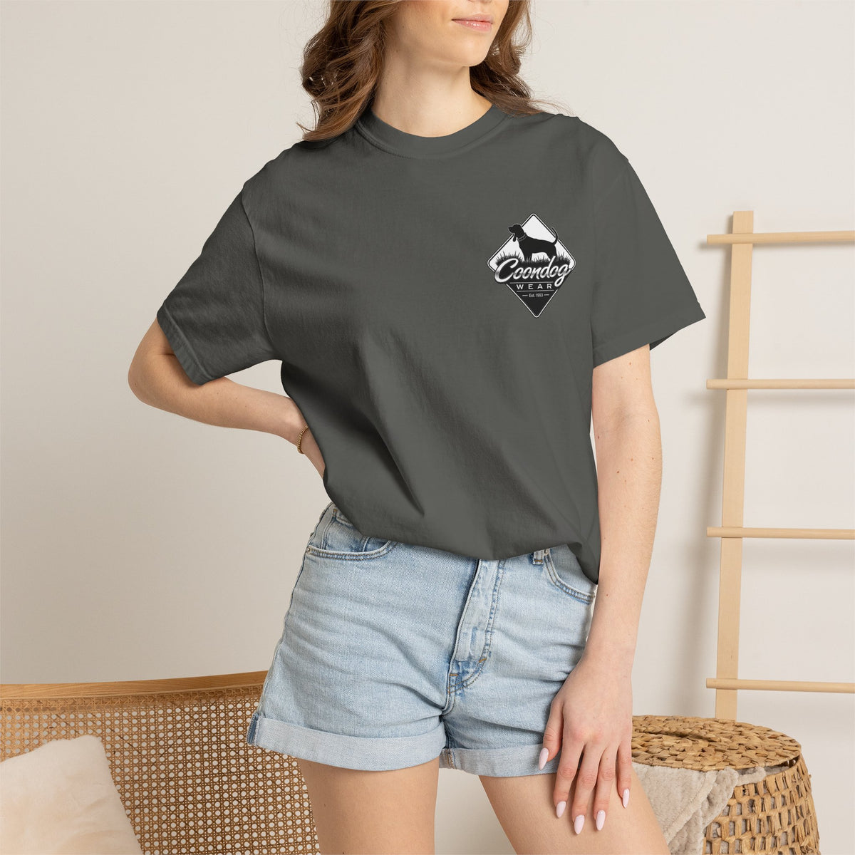 Coondog Classic White Diamond Hunting T-Shirt