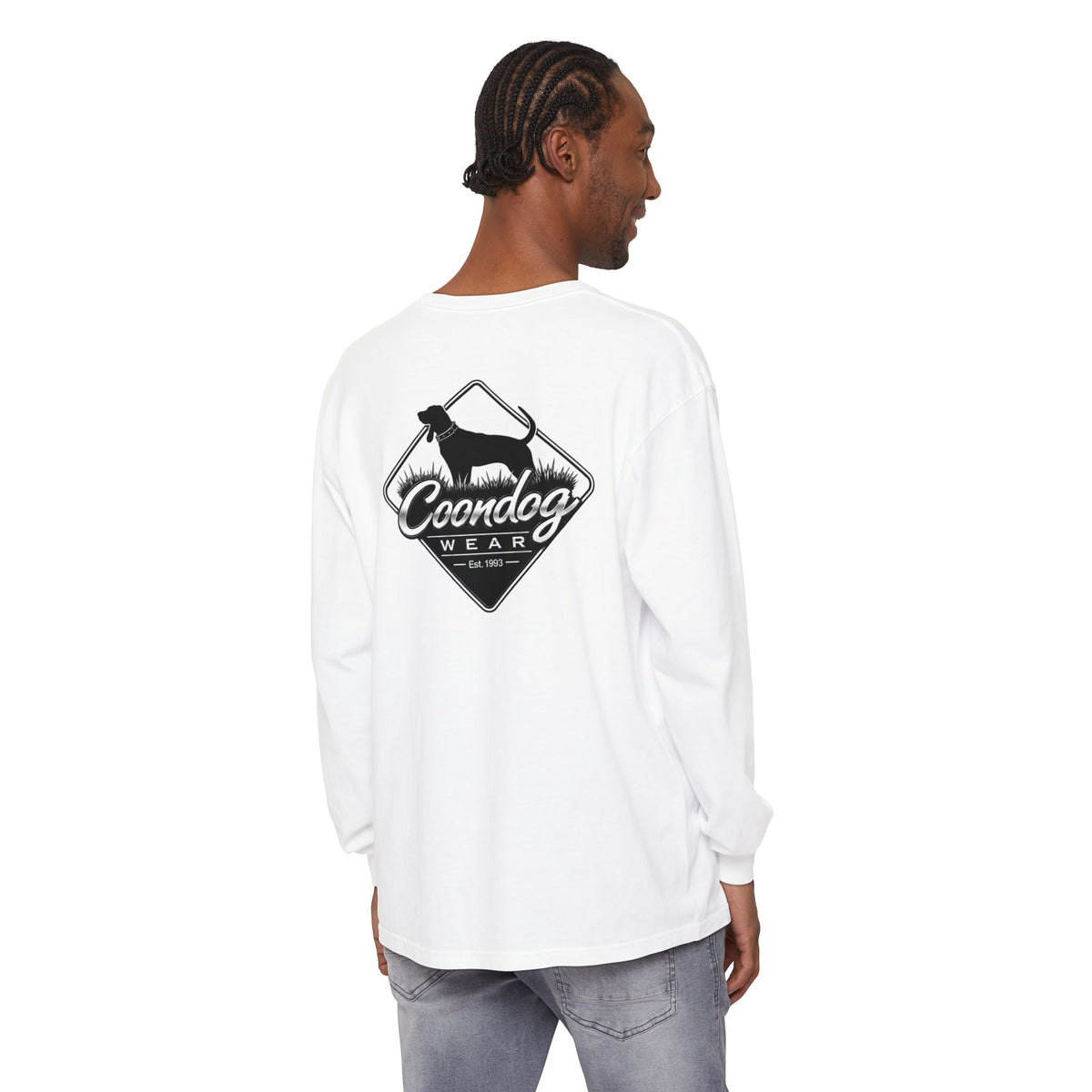 Coondog Classic White Diamond Hunting Long Sleeve Shirt