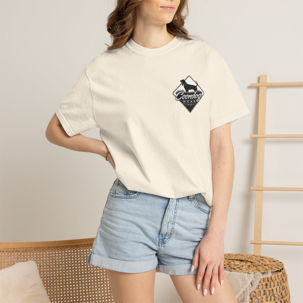 Coondog Classic White Diamond Hunting T-Shirt