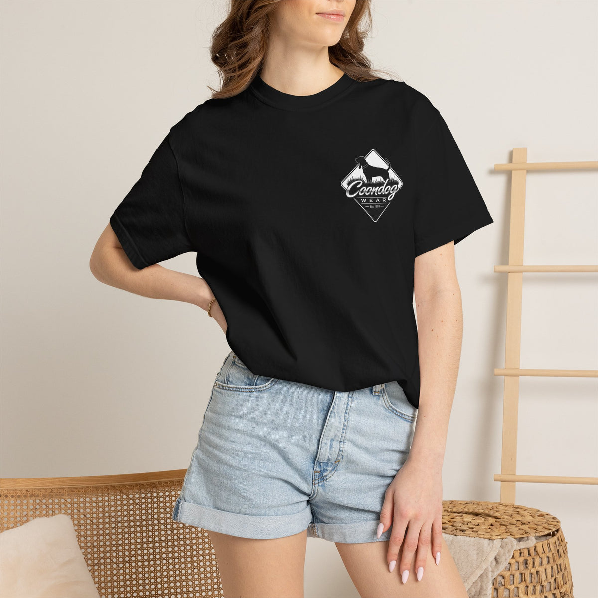 Coondog Classic White Diamond Hunting T-Shirt