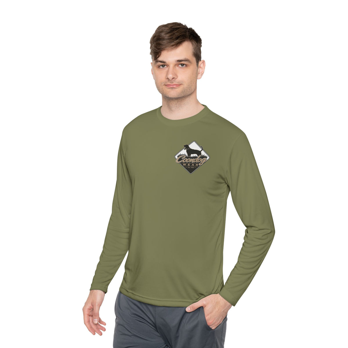 Coondog Classic Tan Diamond Performance Long Sleeve Shirt