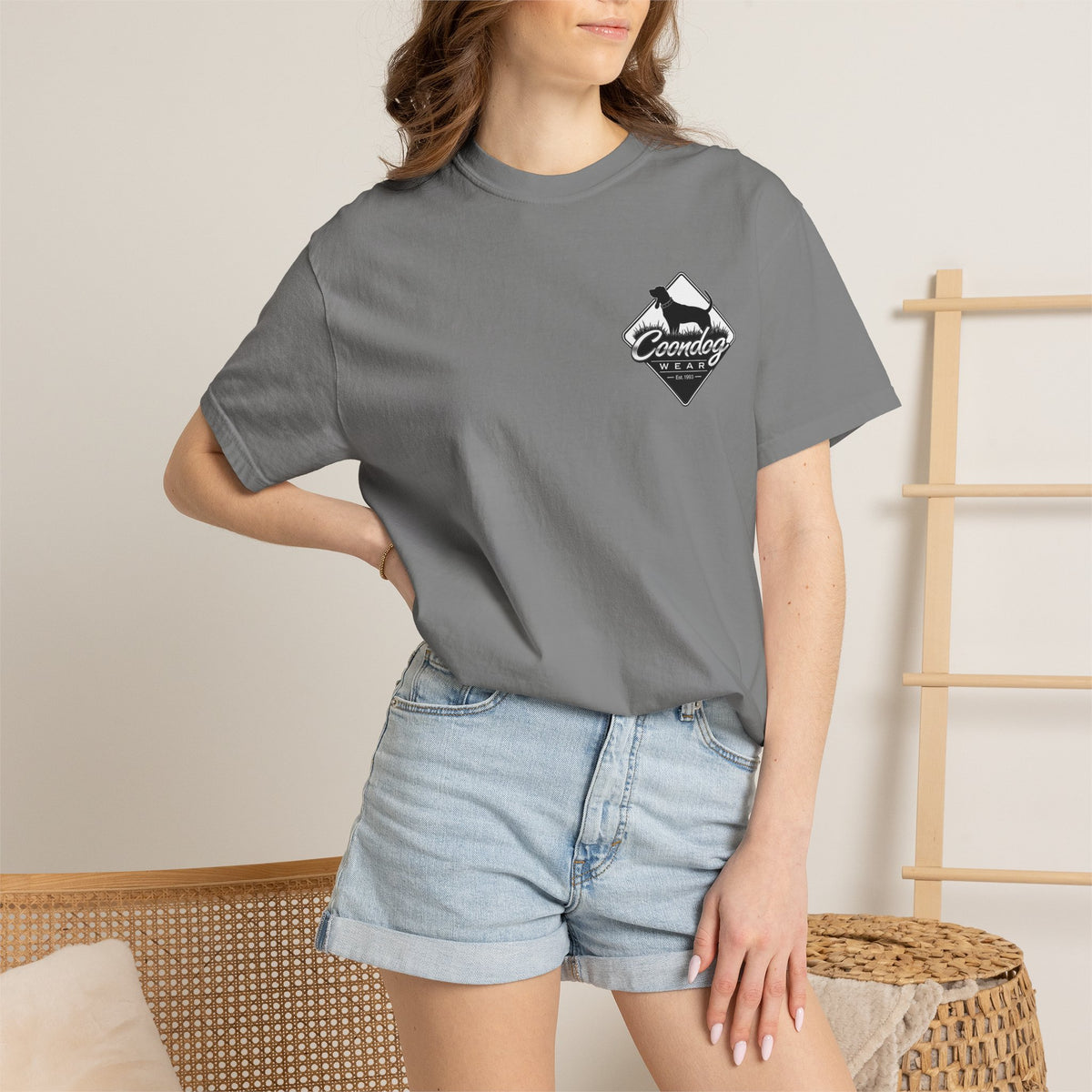 Coondog Classic White Diamond Hunting T-Shirt