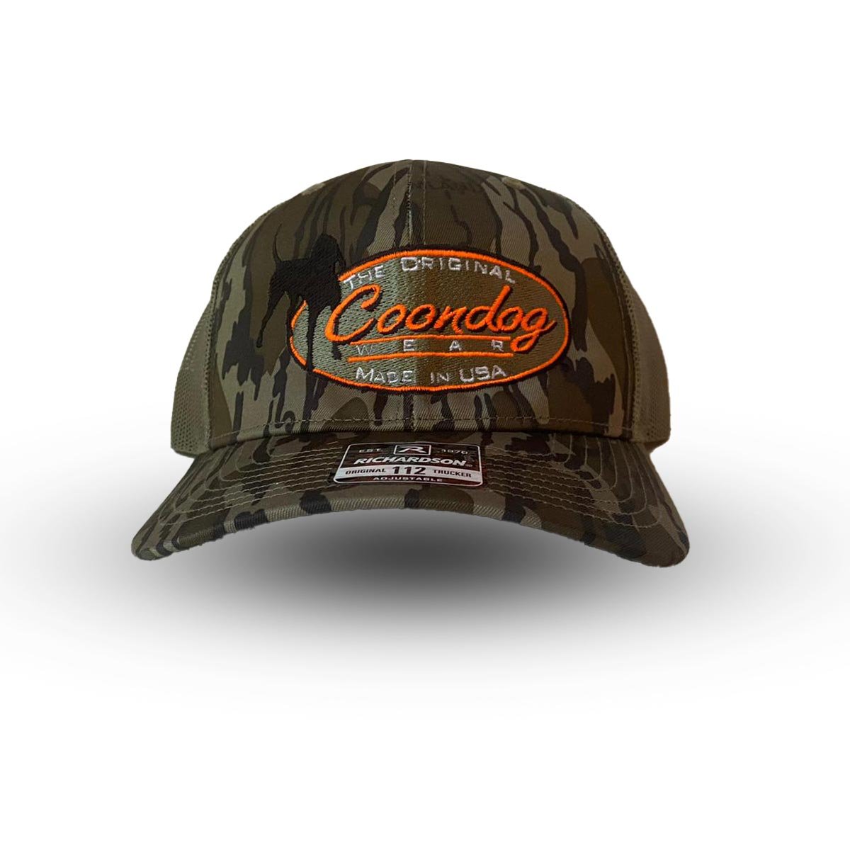Original Neon Orange Logo – Camo Green Cap