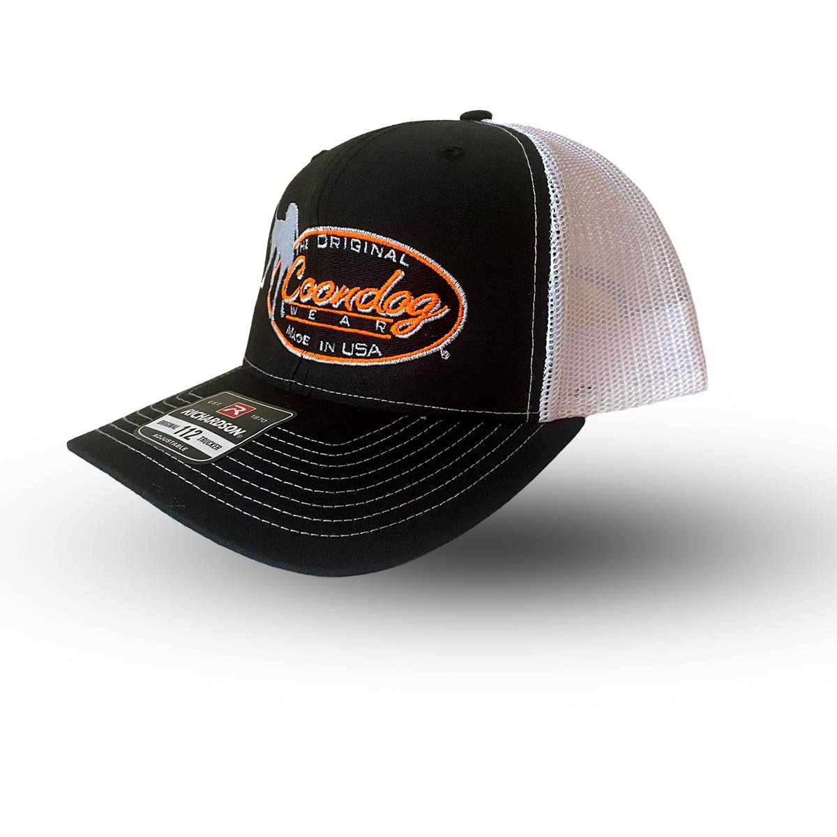 Original Neon Orange Logo – Black Front & White Back Cap